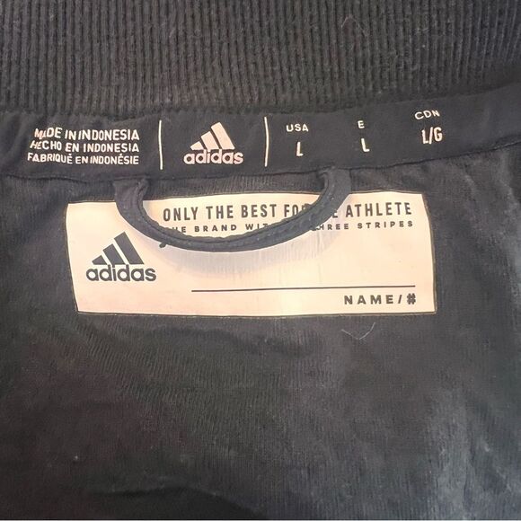 Adidas Squad Bomber Black Full Zip Jacket Women’s Large Climalite Athletic - Picture 4 of 15